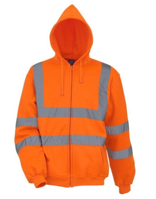 Hi Vis Zipped Hoodie